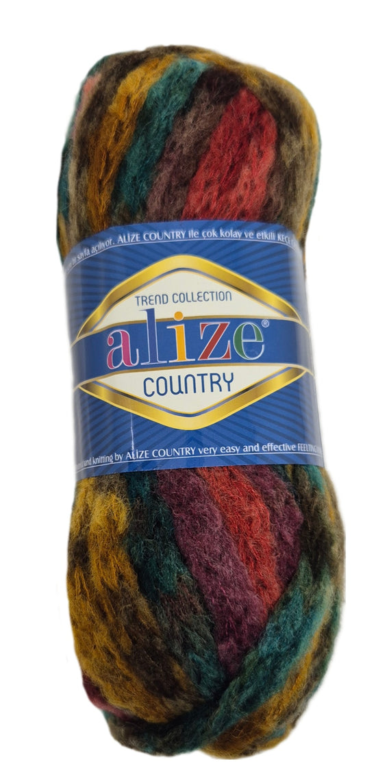Alize Country Multicolor Strickgarn Fingerwolle